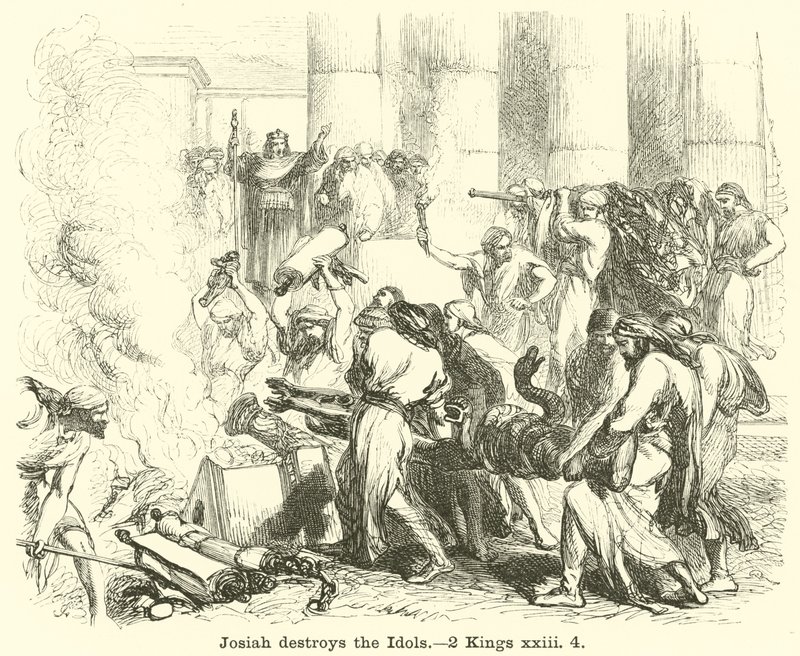 Josiah Putları yok ediyor, 2 Kral, xxiii, 4 by English School
