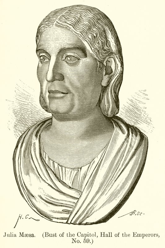 Julia Maesa. (Capitol Büstü, İmparatorlar Salonu, No. 59) by English School