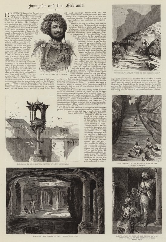 Junagadh ve Mekranis (gravür) by English School