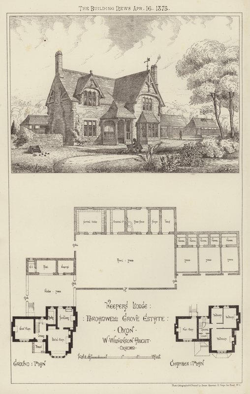 Keepers Lodge, Broadwell Grove Estate, Oxon (gravür) by English School