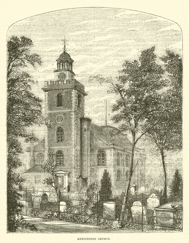 Kensington Kilisesi (gravür) by English School