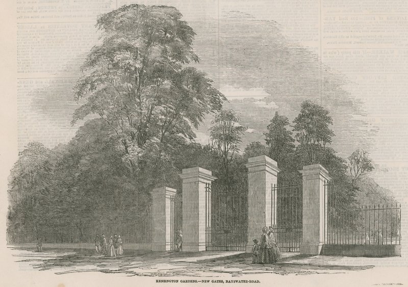 Kensington Bahçeleri, New Gates, Bayswater Road, Londra by English School