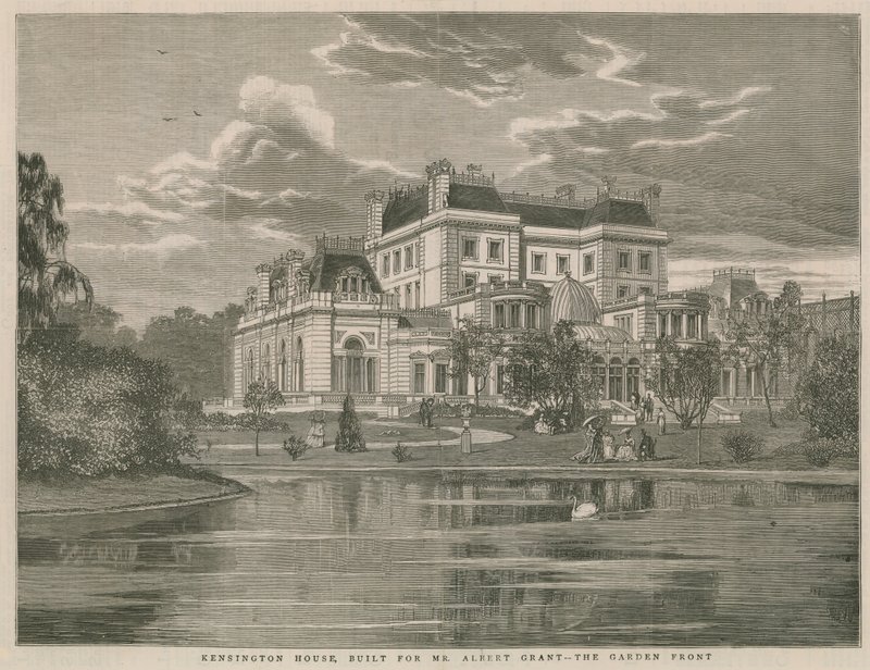Bay Albert Grant için inşa edilen Kensington House, bahçe cephesi by English School