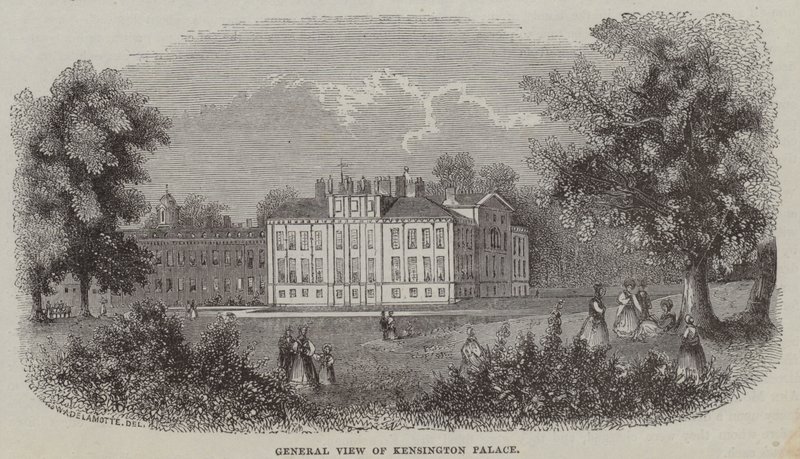 Kensington Sarayı, Londra (gravür) by English School