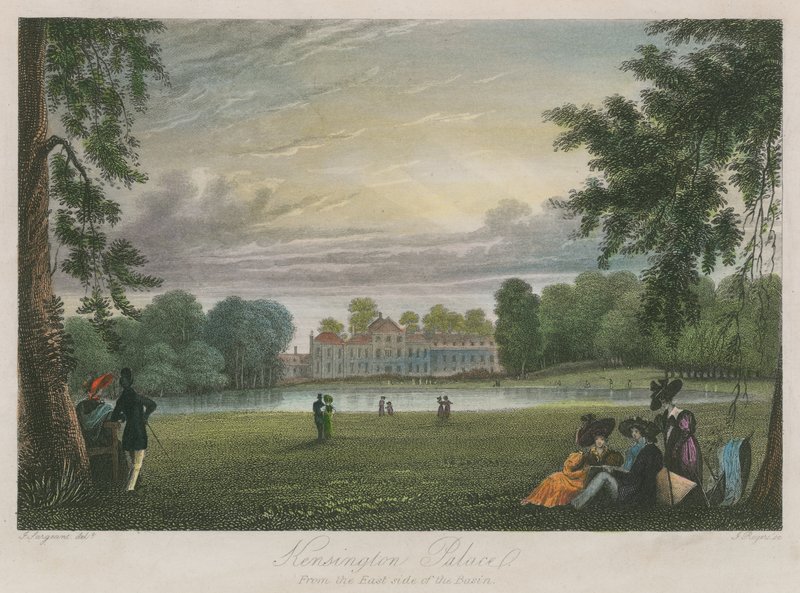 havzanın doğu tarafında Kensington Sarayı, Londra, by English School
