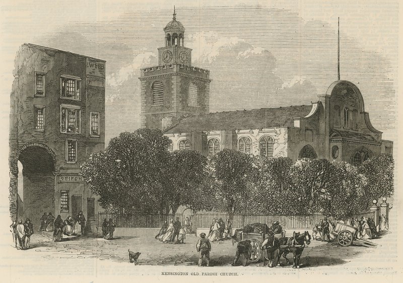 Kensington eski Parish Kilisesi by English School