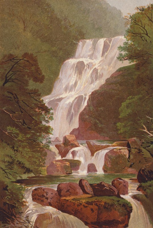 Killarney Gölleri, Torc Şelalesi (renkli taş) by English School