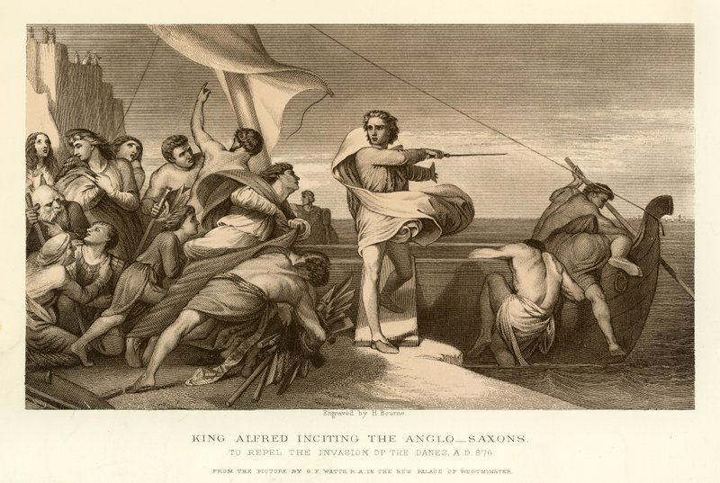 Kral Alfred, Anglo Saksonları kışkırtıyor by English School