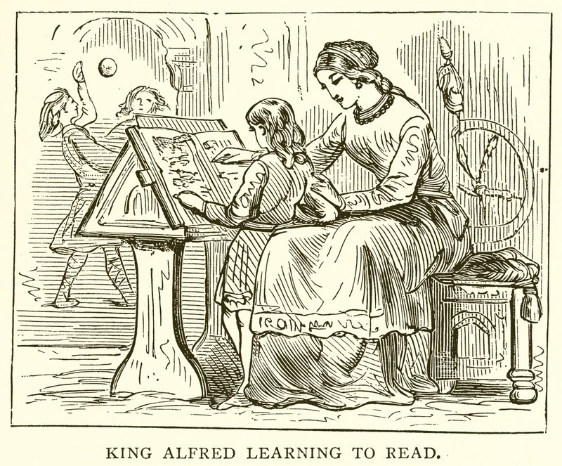 Kral Alfred okumayı öğreniyor by English School
