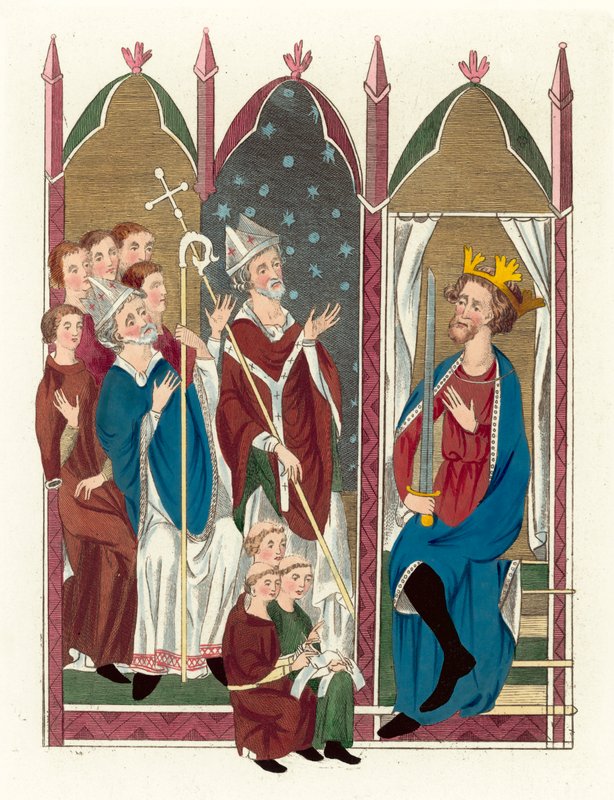 Kral Edward I (renkli gravür) by English School