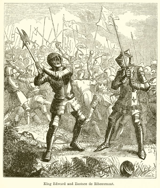 Kral Edward ve Eustace de Ribeaumont by English School