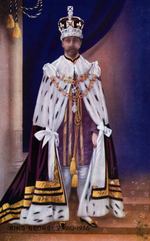 Kral George V (renkli taş) by English School