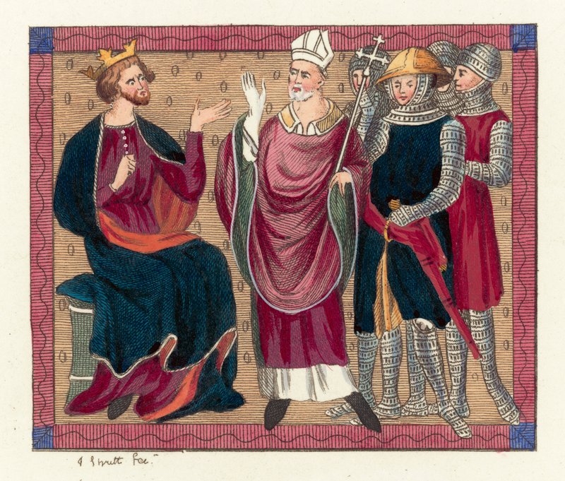 Kral II. Henry ve Thomas Becket by English School
