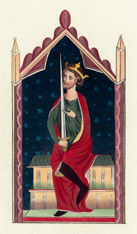 Kral I. Henry (renkli gravür) by English School