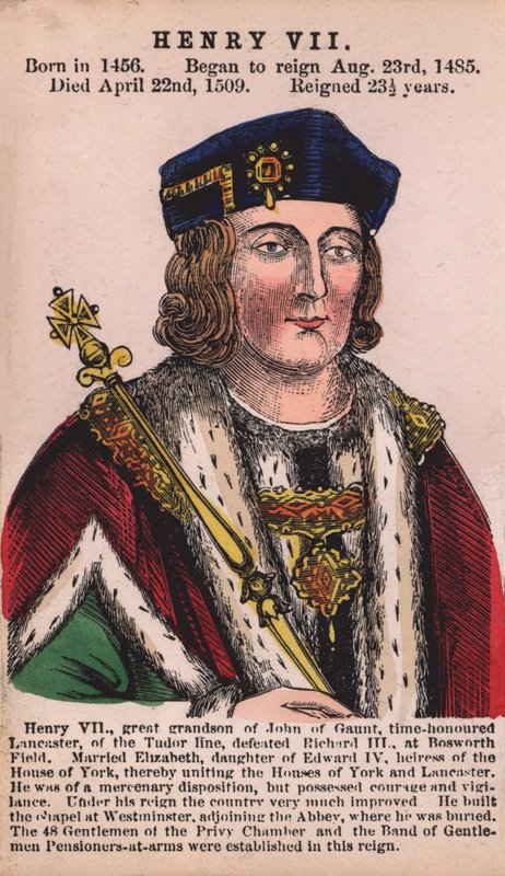 Kral Henry VII (renkli gravür) by English School