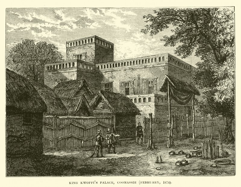 Kral Kwoffis Sarayı, Coomassie, Şubat 1874 by English School