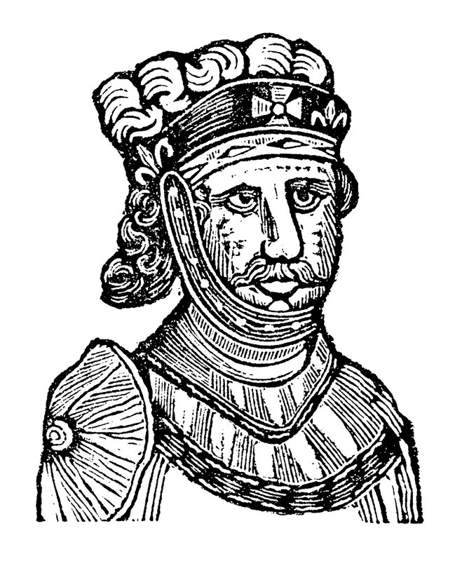 Soyadı Coeur De Lion olan Kral I. Richard (tahta baskı) by English School