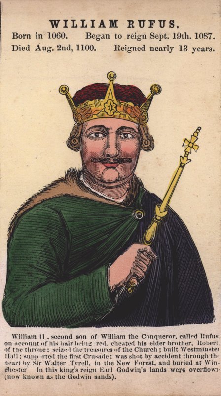 Kral II. William (renkli gravür) by English School