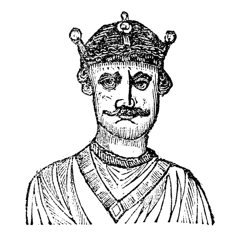 Kral II. William, soyadı Rufus (tahta baskı) by English School
