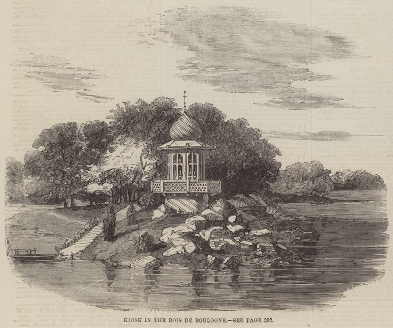 Bois de Boulogne'daki büfe (gravür) by English School
