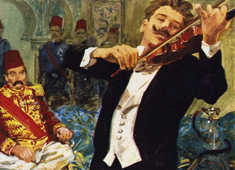 Kreisler, Konstantinopolis'e tatile gitti ve Sultan II. Abdülhamid'den önce oynaması istendi. by English School