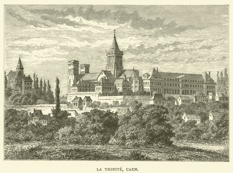 La Trinite, Caen (gravür) by English School