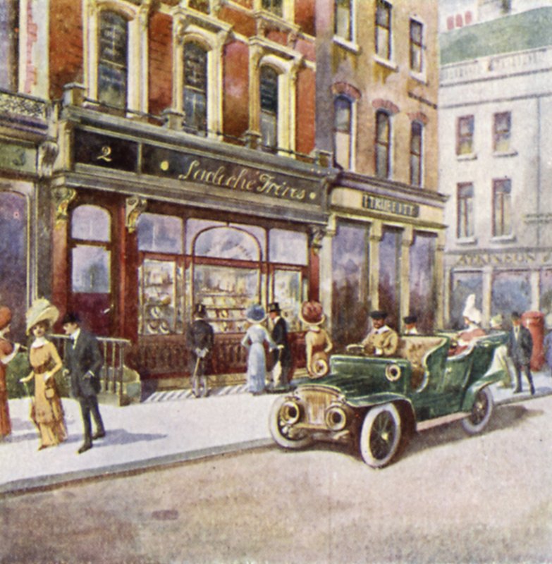 Lacloche Freres, 2 New Bond Street (renkli taş) by English School