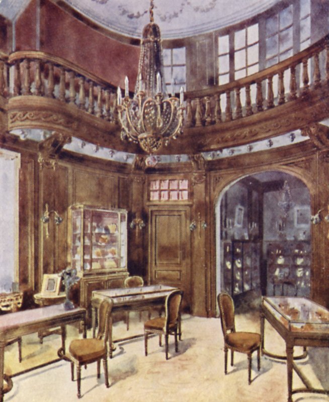 Lacloche Freres, London Showrooms, Bond Street (renkli lito) by English School