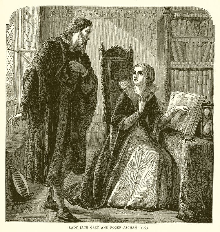 Leydi Jane Gray ve Roger Ascham, 1553 by English School