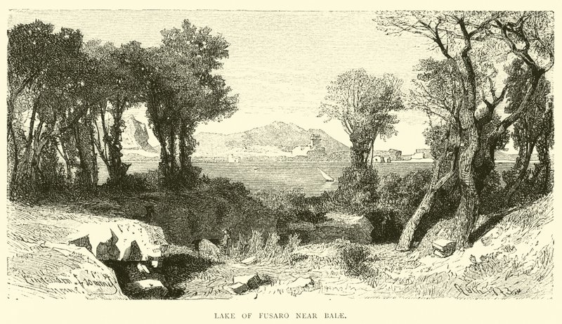 Baiae yakınlarındaki Fusaro Gölü by English School
