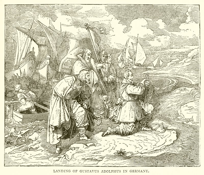 Gustavus Adolphus'un Almanya'ya İnişi by English School