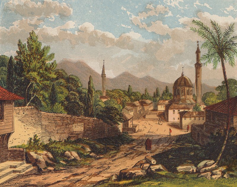 Kutsal Topraklarda Manzara (renkli litho) by English School