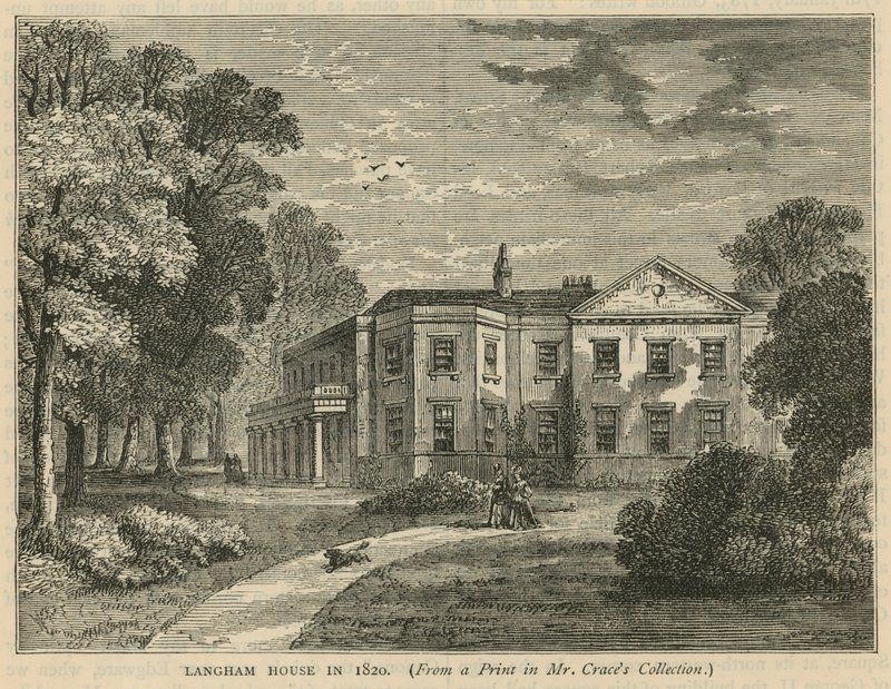 1820 yılında Langham Evi by English School