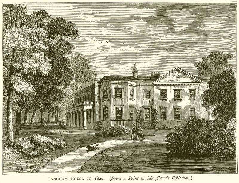 1820 yılında Langham Evi by English School