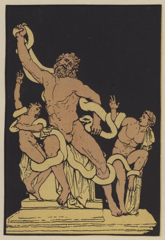 Laocoon (renkli lito) by English School