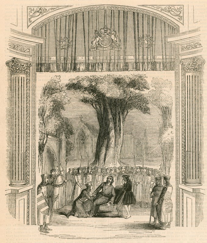 Oyundaki son sahne King John, Drury Lane Tiyatrosu, Londra by English School