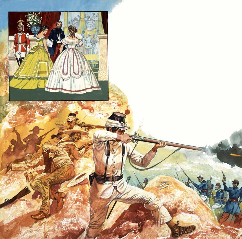 Latin Amerika Savaş Sahnesi by English School