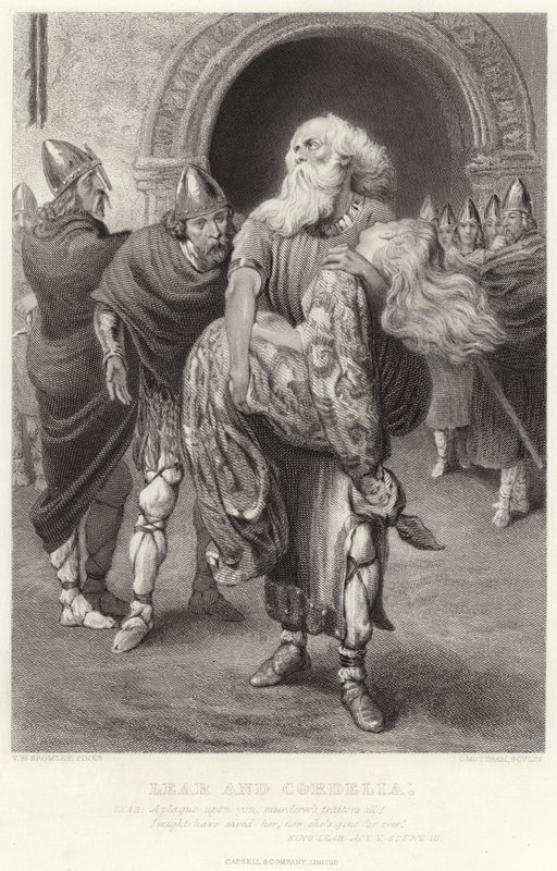 Lear ve Cordelia, Kral Lear, Perde V, Sahne III by English School