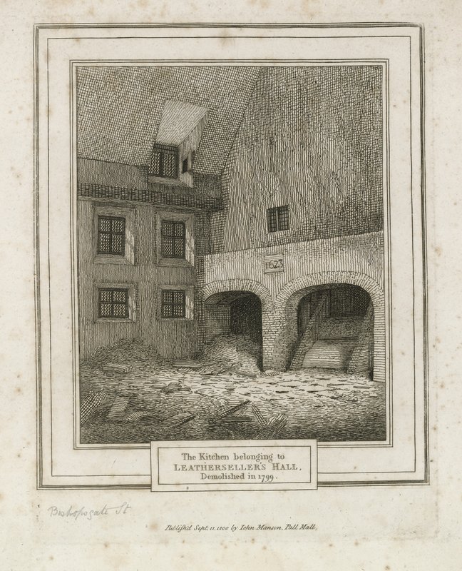 Dericiler Salonu, Bishopsgate Caddesi. 1799 yıkıldı by English School