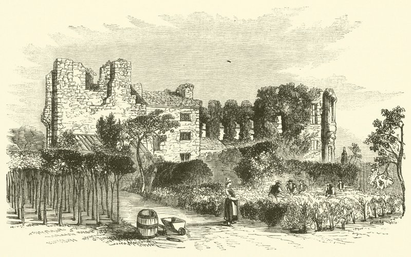 Leicester Manastırı (gravür) by English School