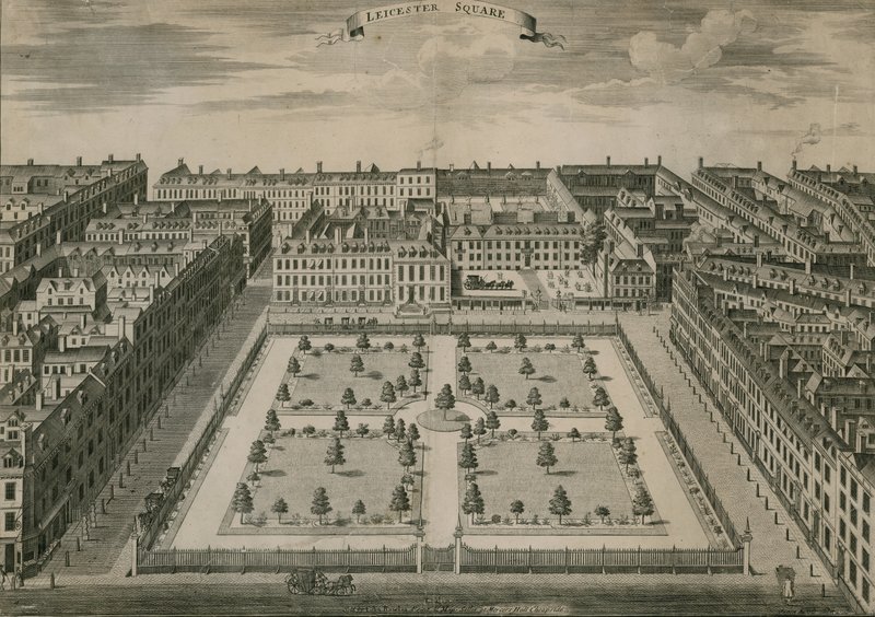 Leicester Meydanı, Londra, 1728 by English School