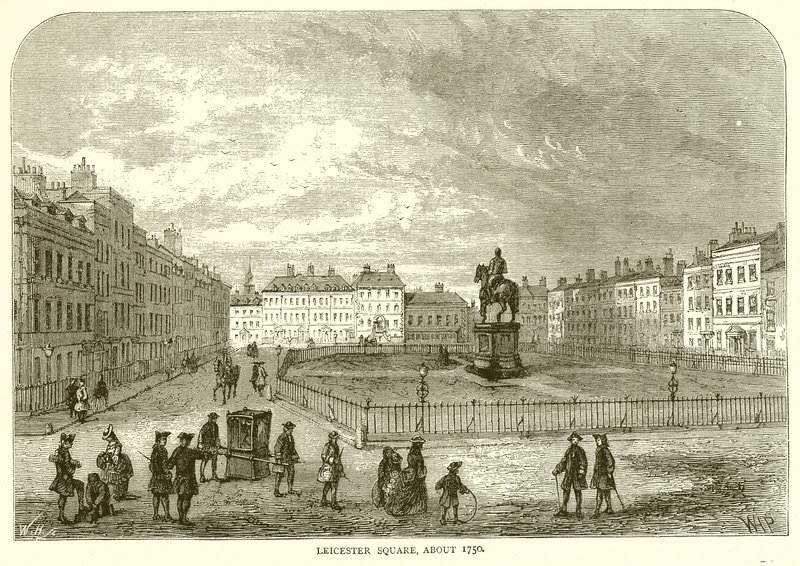 Leicester Meydanı, yaklaşık 1750 by English School