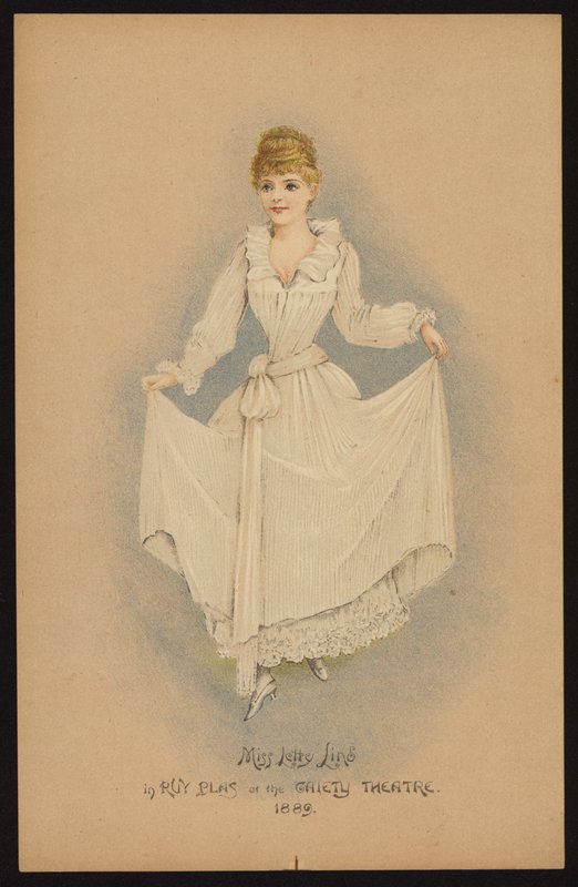 Letty Lind, İngiliz aktris ve şarkıcı (renkli taş) by English School