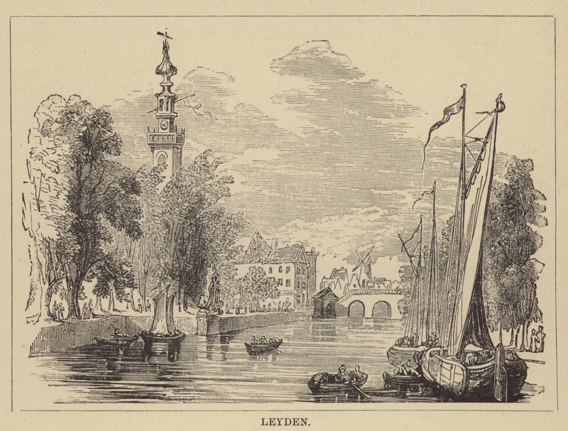 Leyden (gravür) by English School