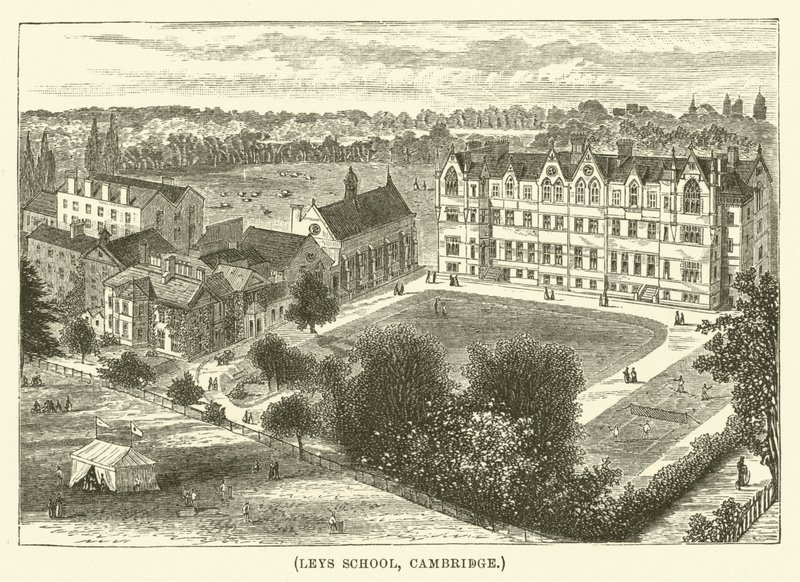 Leys Okulu, Cambridge (gravür) by English School