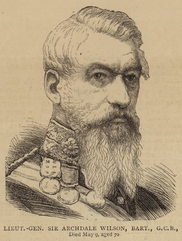 Korgeneral Sir Archdale Wilson, Baronet, GCB (gravür) by English School