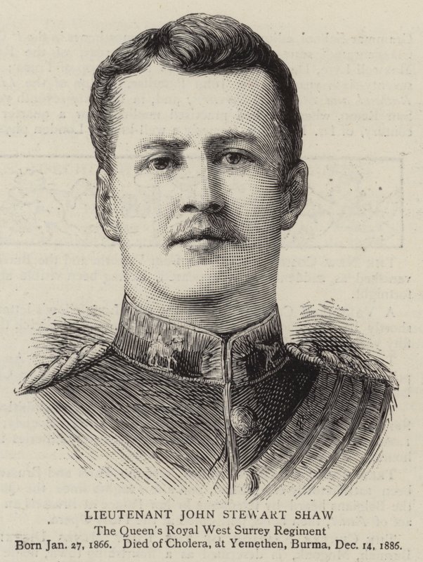 Teğmen John Stewart Shaw (gravür) by English School