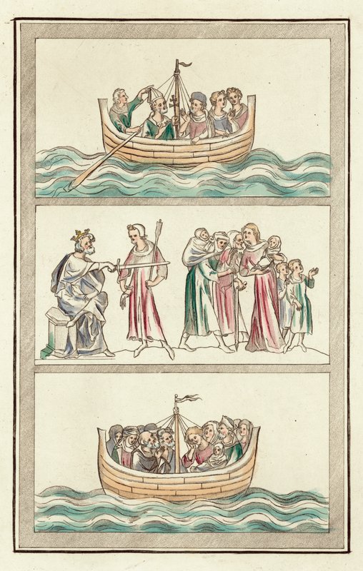Thomas Becket'in Hayatı (renkli gravür) by English School