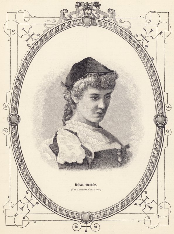 Lilian Nordica (Amerikan Kantatrisi) (gravür) by English School