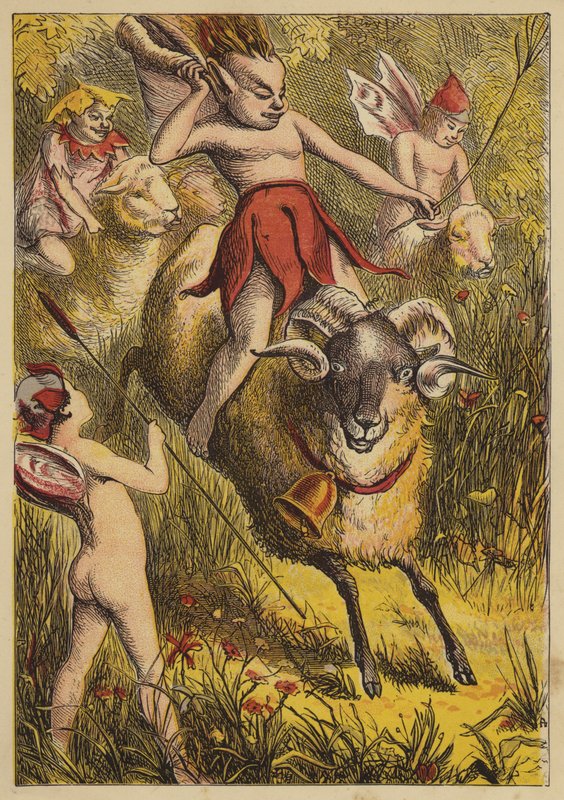 Küçük Bo-Peep (renkli gravür) by English School
